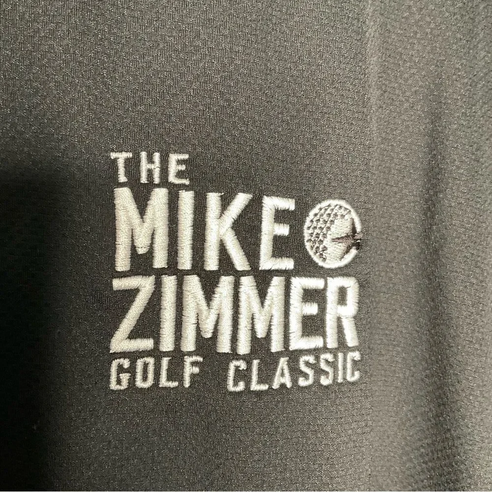 $85 NEW Nike Dri-Fit The Mike Zimmer Mock Neck Golf Polo Shirt‎ Black Size L
